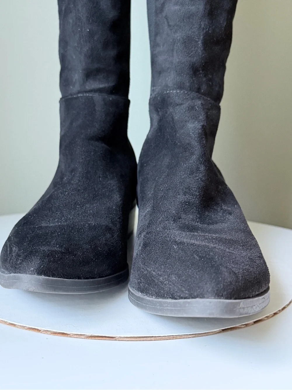 Steve Madden Jolly Over-The-Knee Boots Black Faux Suede Pointed Toe Size 8M